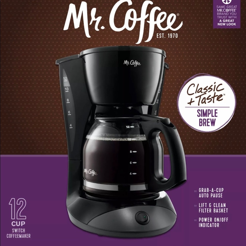 Mr. Coffee 12-Cup Programmable Coffee Maker, Black